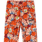 Girls Orange Floral Joggers, 1, hi-res